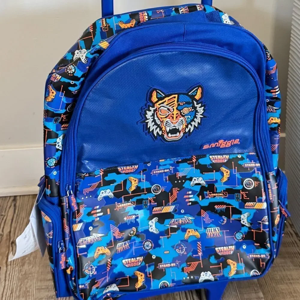 Smiggle Kids Hey There Trolley Bag Backpack, luggage travel bag